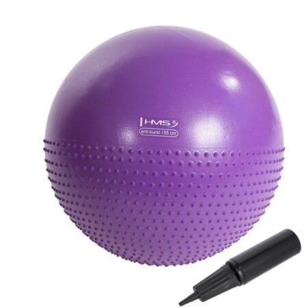 55CM PURPLE PIŁKA GIMNASTYCZNA MASUJACA HMS
