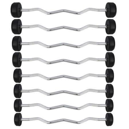 SZTANGA/GRYF STAŁY ŁAMANY GUMOWANY 35 KG HMS