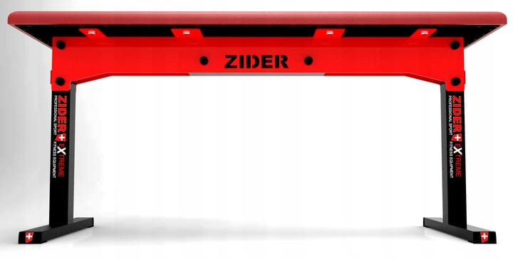 Ławka prosta do ćwiczeń ZIDER serii BLACK - RED - 450 kg - obrazek 4