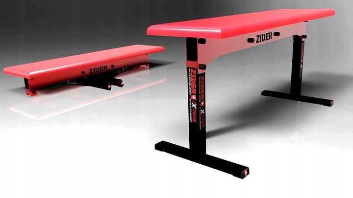 Ławka prosta do ćwiczeń ZIDER serii BLACK - RED - 450 kg - obrazek 6