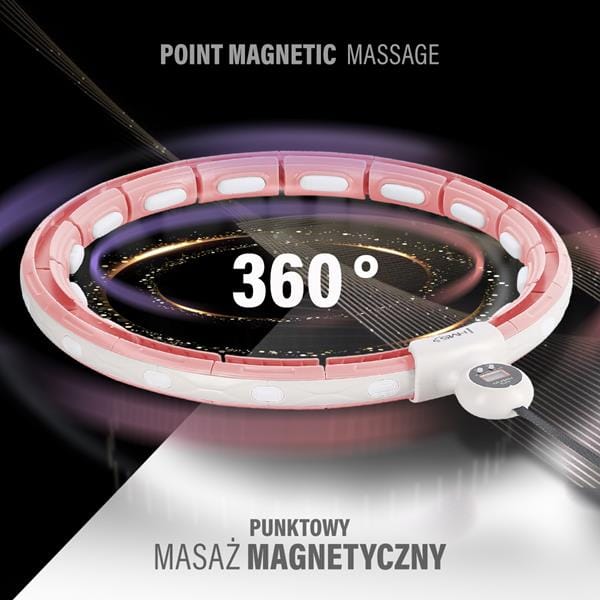 HULA HOP PINK Z MAGNESEM I OBCIĄŻNIKIEM + LICZNIK HMS - obrazek 4