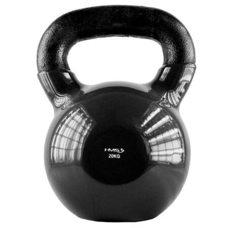 BLACK KETTLEBELL ŻELIWNY POKRYTY WINYLEM HMS